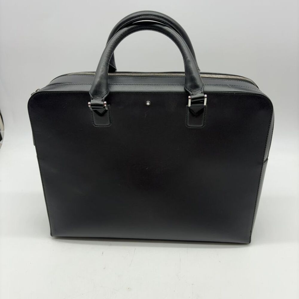 Montblanc Black Leather Crossbody Briefcase
